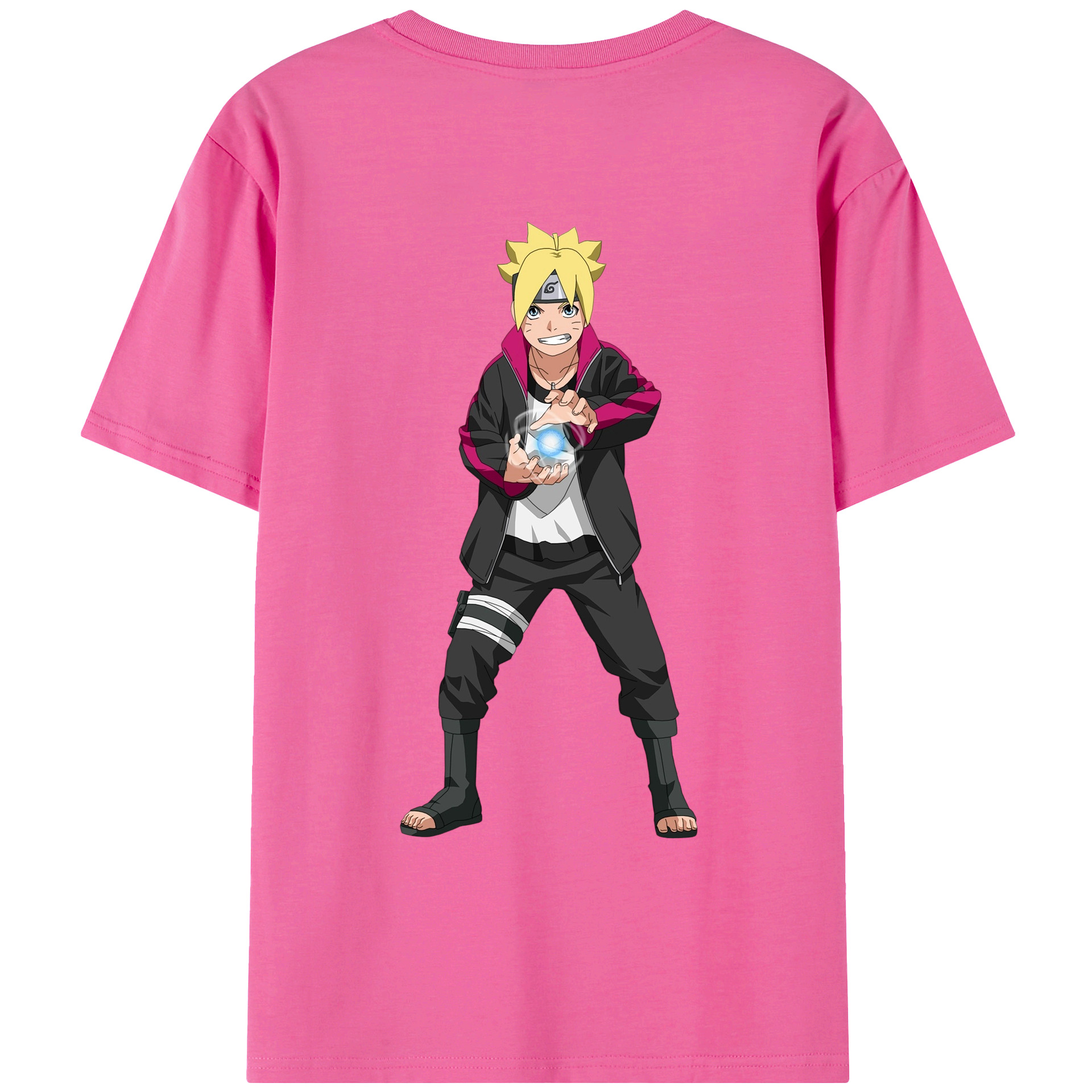 （画像用） NARUTO -ナルト- うずまき ボルト Uzumaki Boruto レディース半袖Tシャツ(バックプリント)